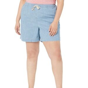 NWT L.L.Bean Plus Size Lakewashed Chambray Dock Shorts